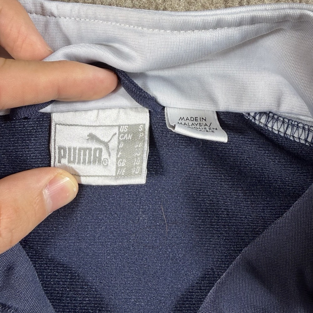 Puma Track Jacket Mens Blue S Small Tracksuit Stripe Full Zip Athletic Top Sampl - Picture 3 of 8